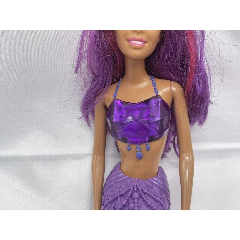Mattel Barbie Nikki AA Jewel Dreamtopia Mermaid Doll Purple Pink Hair RARE
